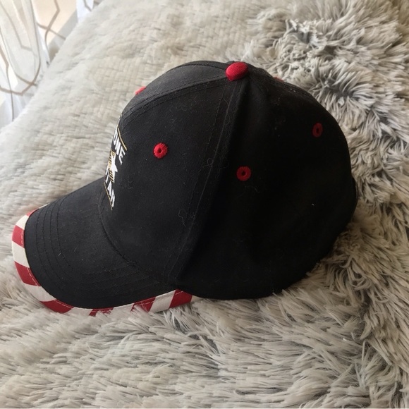 Lone Star Baseball Cap Black With Patriotic Piping White Logo Adjustable NWOT - Picture 4 of 10